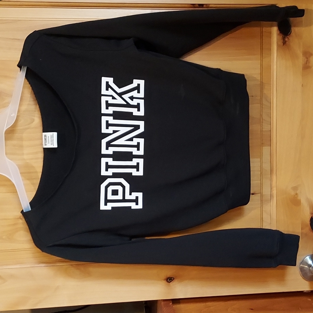 PINK Victoria's Secret black sweatshirt small
